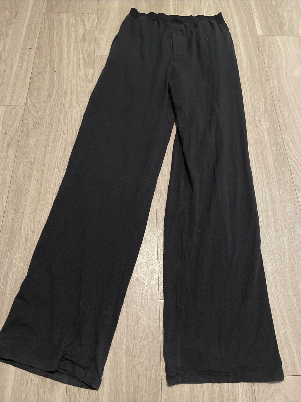 SKIMS Black Wide-Leg Lounge Pants